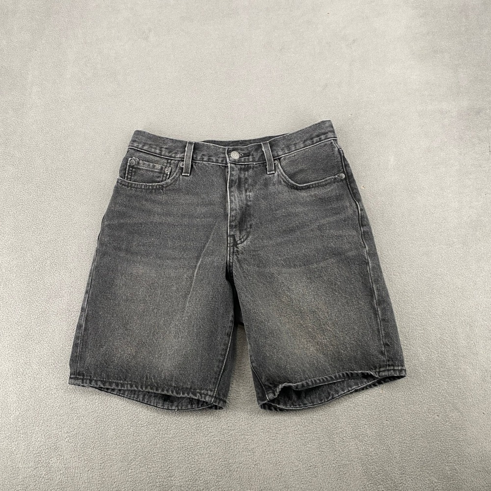 Levis Premium 468 Denim Shorts Washed Black W29 6907